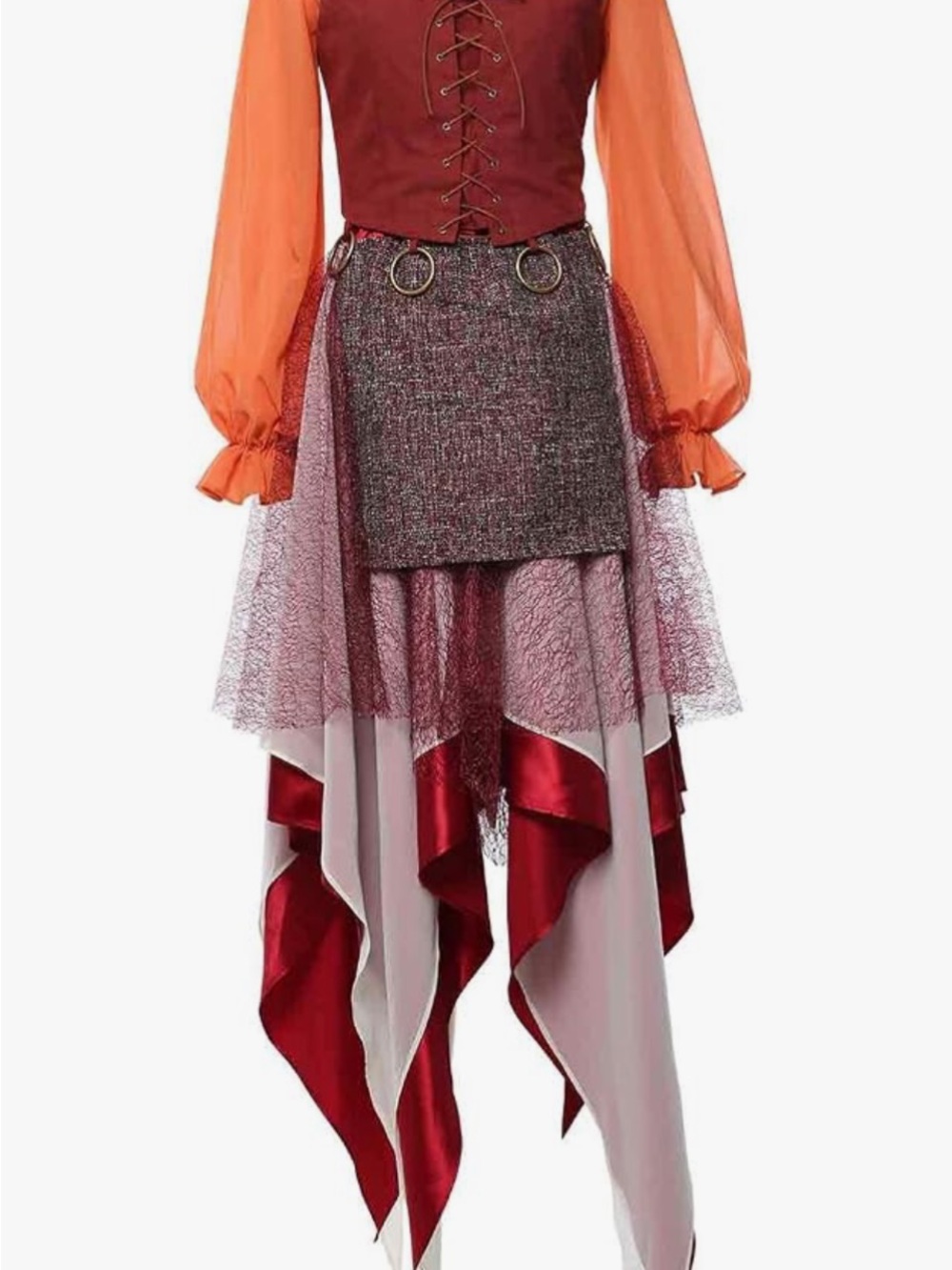 Mary Sanderson Costume Halloween Witch  Dress missing Corset And Apron XXL